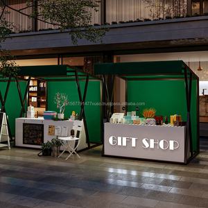 New Stainless Steel Rust Resistant 3-<b>Wheel</b> Cart <b>Wheels</b> <b>Coffee</b> Trolley Outdoor Kiosk Street Juice Stands Mobile Food Handcart - Product Image 4