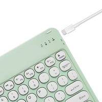 Keyboard Multimedia nirkabel 2.4Ghz, papan ketik portabel Mini dan tetikus Kombo harga rendah