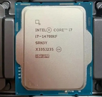 Processeur de bureau gaming Core i7-14700KF neuf, 3,2 GHz, 20 cœurs (8 cœurs P + 12 cœurs E), LGA 1700 Tray, 12 nm, débloqué, prise en charge 64 bits
