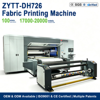 Machine d'impression textile numérique grand format industrielle ZYTT-DH726, imprimante jet d'encre textile numérique à passage unique
