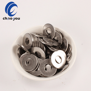 Small round stainless steel washer with integrated silicone sealing ring