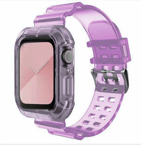Urvoi — bracelet en Silicone Transparent pour <span class=keywords><strong>Apple</strong></span> <span class=keywords><strong>Watch</strong></span>, <span class=keywords><strong>pas</strong></span> <span class=keywords><strong>cher</strong></span> prix, séries 7 6 5 4 3 2 <span class=keywords><strong>1</strong></span>, bracelet étanche 41mm 45mm, avec étui de montre - Product Image 3