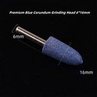 Disco de Pulir Pequeño de Corindón Azul, Piedra de Afilar de 3mm con Mango, Broca para Desincrustación y Pulido de Moldes Metálicos, para Taladros Eléctricos, 100 Unidades Mixtas