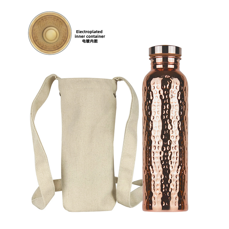 Cuivre électrolytique martelé [doublure électrolytique] + sac en toile