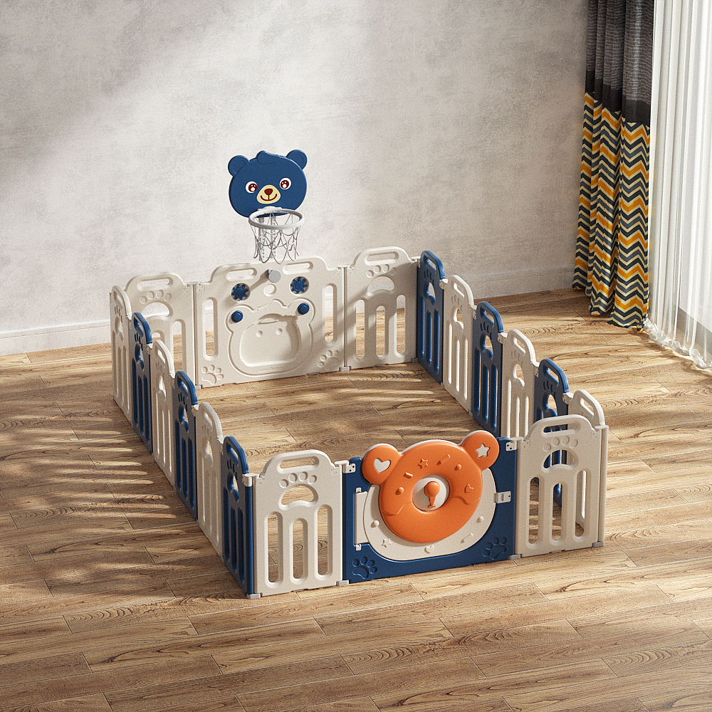 Yellow Blue Playpen 16+2