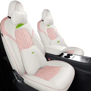 特斯拉y型高品质汽车座椅套现成高品质皮革超细纤维坐垫通用汽车座椅套