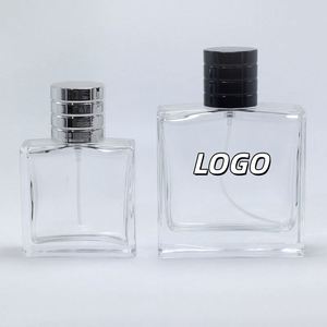 Flacon carré en verre pour huile de parfum, 50 ml, 100 ml, couleur personnalisée, col serti, emballage personnalisé avec logo, sérigraphie – Vente en gros, produit phare - Product Image 1