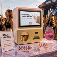 Impresora de Arte de Uñas 3D de Alta Definición con IA, Pantalla Táctil de 22 Pulgadas de Acero Inoxidable, Compatible con ADA, Gestión en la Nube, SDK de 3 Años