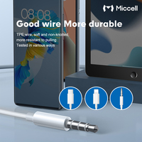 Écouteurs de jeu universels Miccell en gros, type C, filaires pour iPhone, écouteurs filaires pour smartphone et ordinateur portable