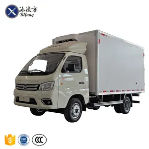 Foton 4x2 truck customized insulation body transport vegetable Food Fish Freezer van could storage Refrigerate Truck
