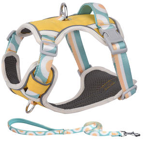 Kingtale kekang anjing dengan tali, rompi dapat diatur perlengkapan jalan lembut dapat bernafas Aksesori hewan peliharaan untuk anak anjing kecil <span class=keywords><strong>Chihuahua</strong></span> Pug - Product Image 4