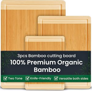 เขียงไม้ไผ่3ชิ้นเป็นมิตรต่อสิ่งแวดล้อมสำหรับใช้ในครัวเขียงไม้ - Product Image 2