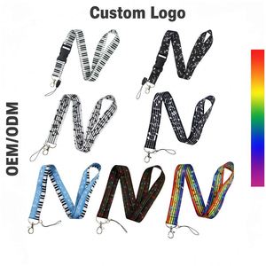 Cordon anti-perte à bas prix avec motif musical coloré, sangle de suspension pour téléphone et instrument, disponible en OEM - Product Image 1