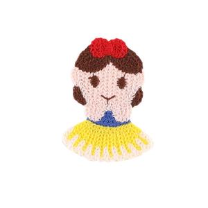 Étiquette brodée sur ordinateur, motif Princesse Mignonne, pour accessoires capillaires à pince pour enfants, patch brodé DIY pour carnet <span class=keywords><strong>de</strong></span> notes, fil <span class=keywords><strong>de</strong></span> polyester - Product Image 5
