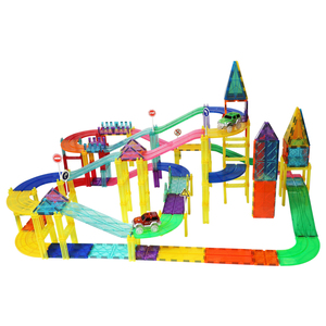 Hot Selling 97 Pcs Kids Car <strong>Race</strong> Track Educational Magnetic Toys DIY Construction Magnetic Building <strong>Blocks</strong> - Product Image 5