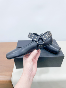 Zapatos Planos Estilo Mary Jane Punk para Mujer, Marca Alaias, Novedad 2025, Punta Cuadrada, Hebilla con Remaches, Diseño Dulce y Moderno - Product Image 5