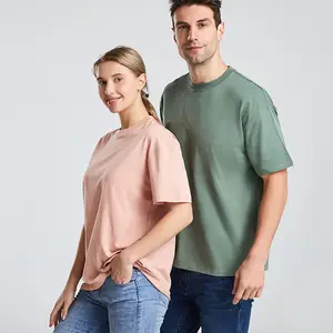 240 gram % 100% pamuk düz renk erkek T-Shirt özel temel T-Shirt Logo baskılı kozmetik kapları ağır Tee gömlek