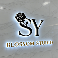 Letrero Retroiluminado con Acabado Espejo Dorado Premium, Logotipo 3D Brillante LED, Decoración de Pared para Spa Profesional, Salón de Belleza y Joyería