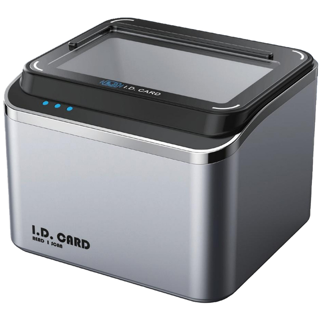 Card Scanner RFID Contactless 13.56MHz ABS ID Driver's License Passport Reader Skimmer 20cm QR/OCR 5G/WiFi ISO/IEC 14443 A/B