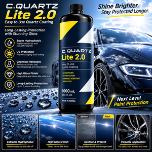 C.QUARTZ Lite 2.0 น้ำยาเคลือบสีรถยนต์ เงางาม ป้องกันน้ำ ป้องกันรังสียูวี ทนทานต่อสารเคมี ติดทนนาน - Product Image 2
