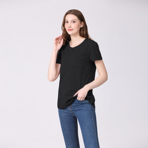Summer Plus Size Maternity Top <span class=keywords><strong>T</strong></span>-<span class=keywords><strong>shirt</strong></span> en coton doux avec <span class=keywords><strong>fermeture</strong></span> à glissière horizontale pour l'<span class=keywords><strong>allaitement</strong></span> Vêtements d'<span class=keywords><strong>allaitement</strong></span> Confortable S -5XL - Product Image 5