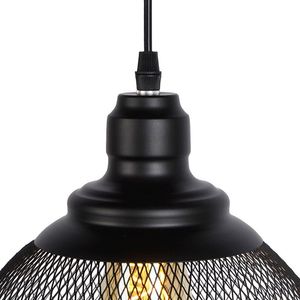 Công Nghiệp Cổ Điển Sắt Đen Kim Loại Lưới Bird Cage LED Pendant Đèn Treo Ánh Sáng Lịch Thi Đấu Cho Bar Island Nhà Hàng Nhà Bếp - Product Image 4