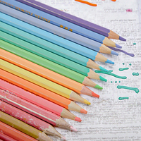 Macaron Hexagonal Ramolli Conseil 12-Box PVC Crayons de Couleur En Gros 7 Pouces Papeterie Macaron Crayons De Couleur