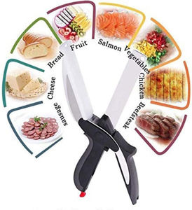 Cuchillo Inteligente Multifunción 2 en 1 y Tabla de Cortar, Cortador de Verduras, Tabla de Cortar de Acero Inoxidable, Tijeras - Product Image 5