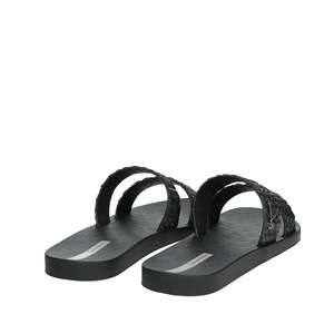 Sandales plates Ipanema pour femmes, noires, à lanières tressées - Product Image 3