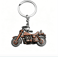 Porte-clés de moto simulé, mini porte-clés mécanique, pendentif métallique innovant, cadeau pour les passionnés de moto