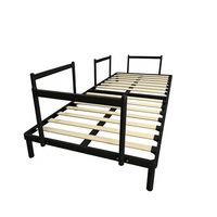 Multifunktionales Schmiedeeisen-Schlafsofa-Gestell mit Holzlatten, Minimalistisches Metalldesign für Schlafzimmer, Wohnzimmer, Apartment, Hotel