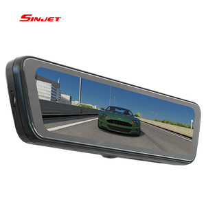 Caméra embarquée Sinjet avec écran tactile de 8,2 pouces, rétroviseurs anti-angle mort, caméra avant et arrière, boîte noire de voiture, double objectif, caméra embarquée pour Aston Martin - Product Image 1
