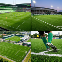 Gazon artificiel de football en monofilament de type remplissage, hauteur 50 mm, remplissage sable-caoutchouc, terrain de sport extérieur résistant à l'usure