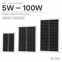 Kit de panneaux solaires rigides mono 10W 20W 30W OEM d'usine avec connecteur personnalisé, support et contrôleur de charge pour caméra CCTV