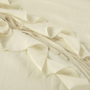 Fırfır kravat hırka üst şort kadın rahat 2 parça Set - Product Image 6