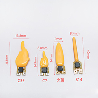 Lampes à bougie LED COB 3V 2200K Filament Ampoule décorative Accessoires de lampe torche