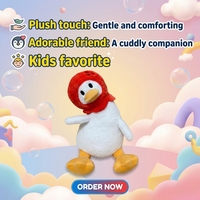 Jouets en gros Anoeo : Peluche canard à tête inclinée à habiller, 8 pouces, en coton PP super doux, anti-stress, haute qualité