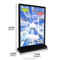 Kejea Espositore Luminoso a LED Ricaricabile a Forma di T A3 per Pubblicità, Cambio Rapido Poster per Menu di Ristoranti, Bar e Caffè