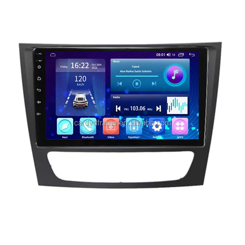 Aijia 9 pouces Android autoradio multimédia stéréo lecteur pour Mercedes Benz Classe E W211 MP5 WIFI GPS Navigation écran tactile IPS