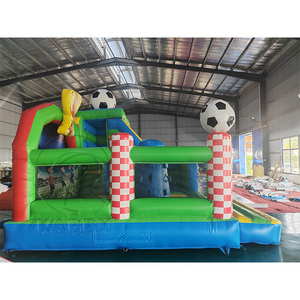 Castello Gonfiabile con Scivolo a Tema Calcio, Unità Combo per Bambini con Ventilatore, <span class=keywords><strong>Intrattenimento</strong></span> per Feste all'Aperto in Giardino - Product Image 4