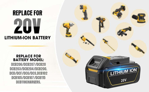 Công cụ điện pin dcb204 <span class=keywords><strong>20V</strong></span> <span class=keywords><strong>Lithium</strong></span>-ion <span class=keywords><strong>Max</strong></span> flexvolt thay thế pin <span class=keywords><strong>Lithium</strong></span> Ion và bộ sạc cho các công cụ điện khoan - Product Image 5
