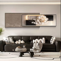 Peintures et décorations murales en gros pour la maison, impressions sur cristal, peintures décoratives florales multicouches pour salon et chambre à coucher