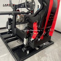 Jeu de course dynamique pour adultes Amusement Racing 40160 Cylindre électrique G-force à quatre axes en aluminium D-box Motion Set Simulator Cockpit