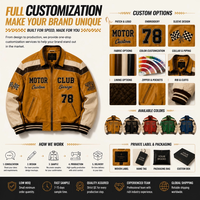 Blouson de moto en cuir véritable sur mesure OEM, poids lourd, couleurs personnalisées du club, broderie, en cuir de vachette véritable, pour motards, directement de l'usine