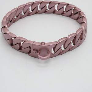 Collar de Cadena <span class=keywords><strong>para</strong></span> Perro <span class=keywords><strong>Pitbull</strong></span> de Acero Inoxidable con Logotipo Personalizado, Cadena Cubana de 32 mm Soldada a Mano en Oro - Product Image 5