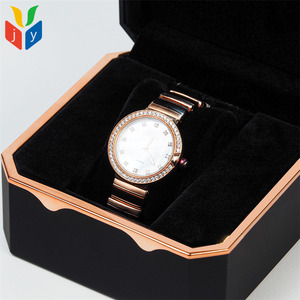 Luxury Rectangle <strong>Painted</strong> <strong>Jewelry</strong> <strong>Box</strong> with LED Light Custom Logo Black Velvet Watch Couple Ring Set <strong>Jewelry</strong> <strong>Box</strong> - Product Image 5