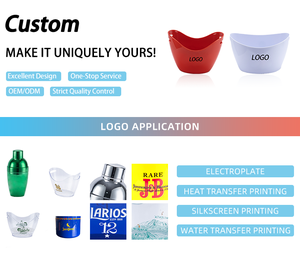 Trend ürünleri Bar partileri için 2025 dayanıklı plastik Ps şampanya buz kovası küvet - Product Image 5