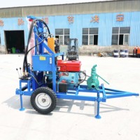 Foreuse de puits d'eau portable 200m, machine de forage de puits d'eau souterraine, prête à être expédiée, directement de l'usine