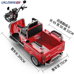 No-Petrol Electric Trike | <b>Passenger</b> & Cargo Dual Use Battery Vehicle for Kids School Pickup & Daily Use - Product Image 2