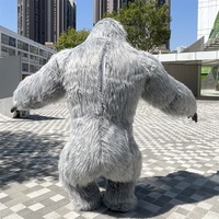 Costume de marche personnalisé en peluche pour adulte Costume de mascotte gonflable en polyester roi pour la fête de Noël